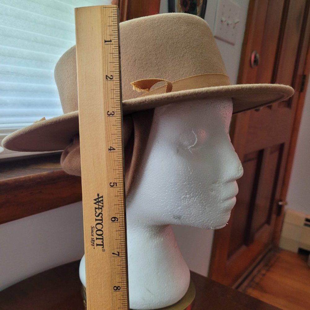 Vintage Michael Howard Fedoria Wool Felt Hat With Built in Snood - Picture 2 of 14